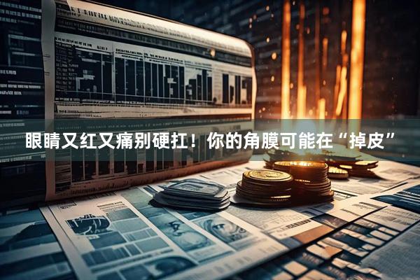 眼睛又红又痛别硬扛！你的角膜可能在“掉皮”